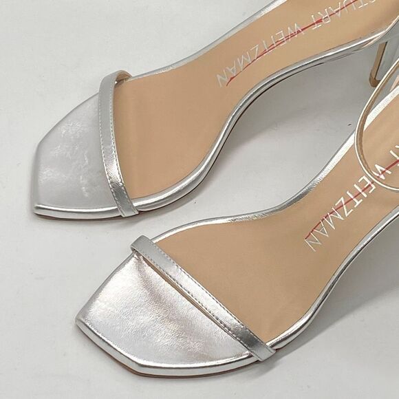 Stuart Weitzman Metallic Leather Sandals size 6.5 - Picture 5 of 11
